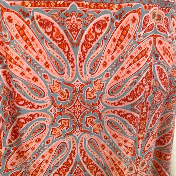 Sanctuary Orange and Turquoise Dress M with bell sleeves - Picture 6 of 7